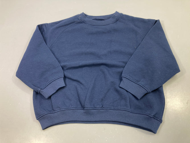 Sweat bleu marine uni, moins cher chez Petit Kiwi