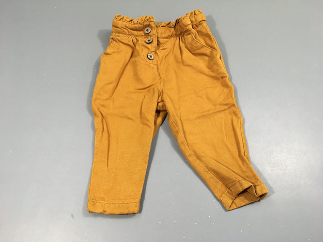 Pantalon jaune moutarde , 3 boutons, moins cher chez Petit Kiwi