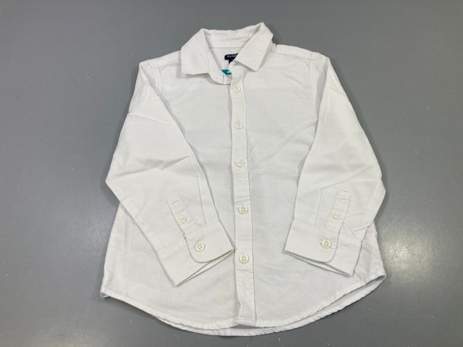 Chemise m.l blanche, moins cher chez Petit Kiwi
