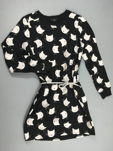 Robe m.l noir chats, moins cher chez Petit Kiwi