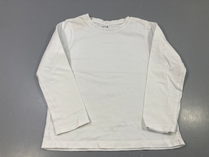 T-shirt m.l blanc uni, moins cher chez Petit Kiwi