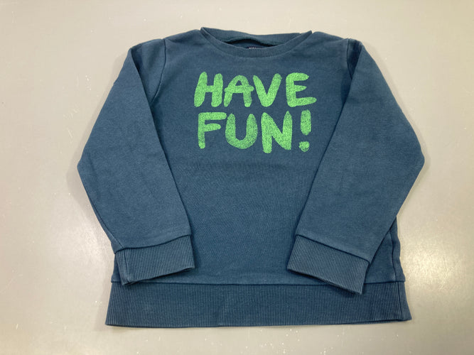 Sweat bleu marine imprimé Have Fun, moins cher chez Petit Kiwi