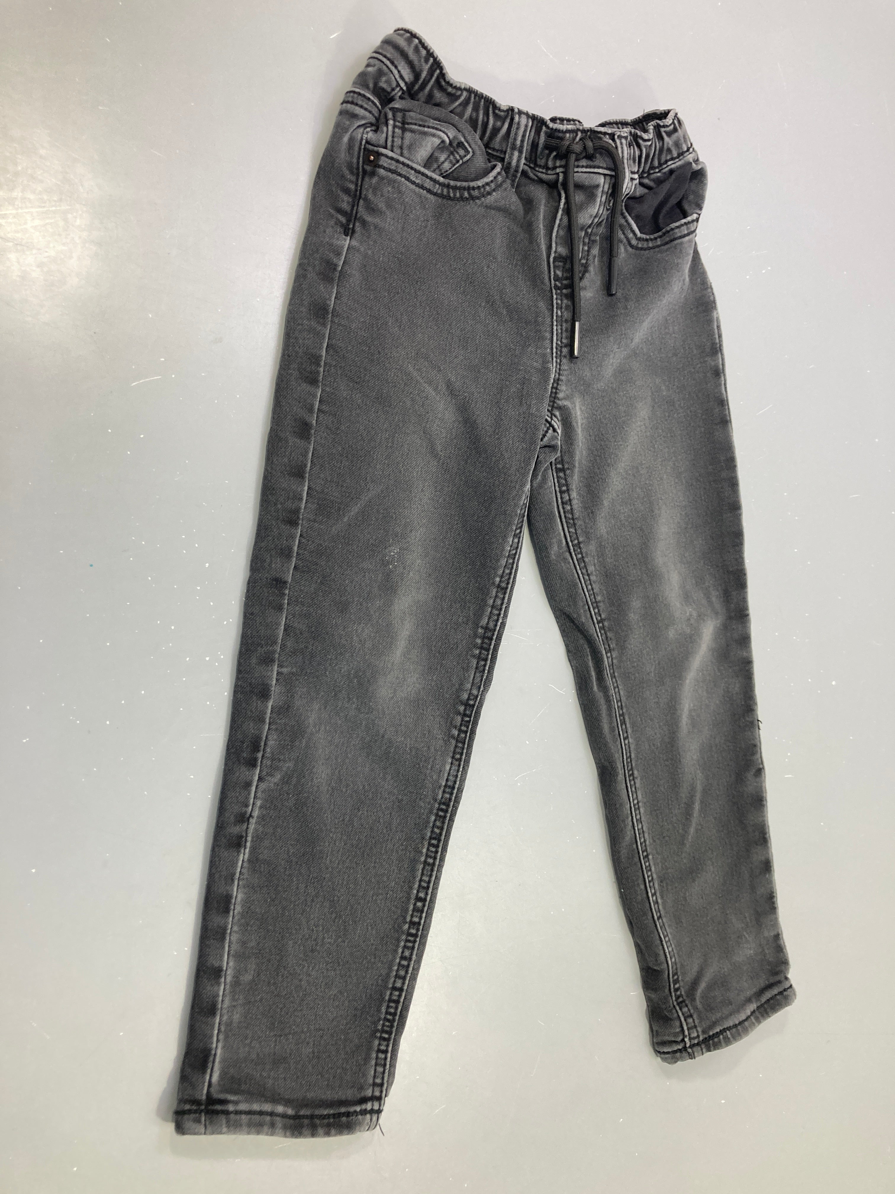 Pantalon jean gris jogger cordon