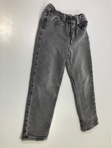 Pantalon jean gris jogger cordon, moins cher chez Petit Kiwi