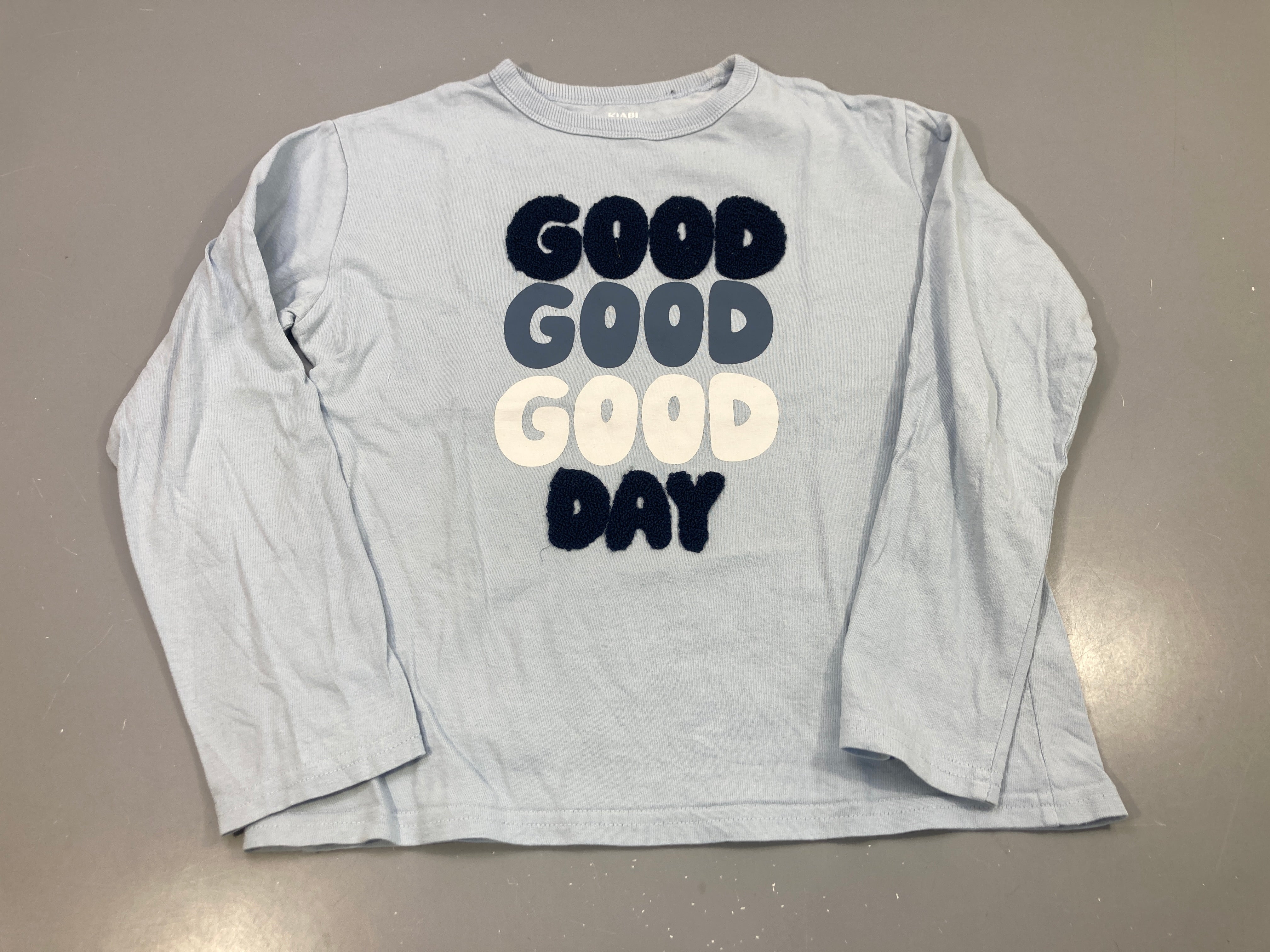 T-shirt m.l bleu ciel relief Good Day