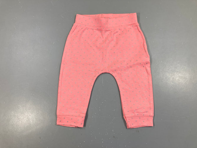 Pantalon jersey rose pois argenté, moins cher chez Petit Kiwi