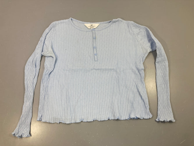 T-shirt m.l bleu ciel côtelé boutonné, moins cher chez Petit Kiwi