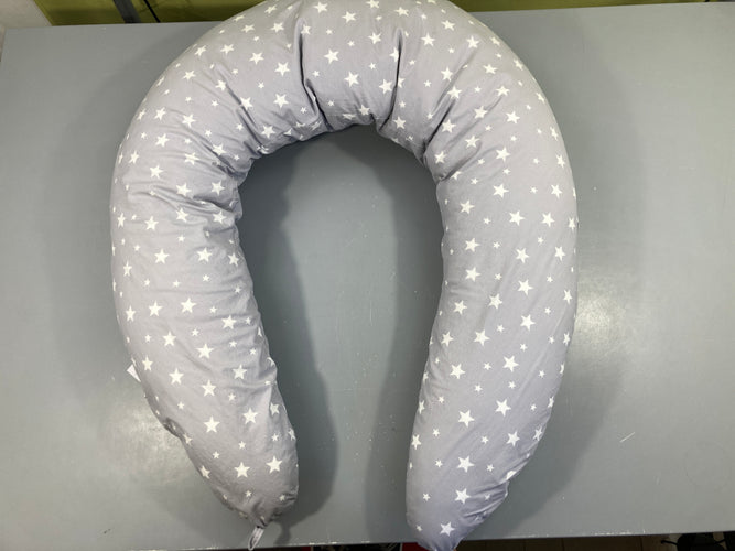 Coussin d'allaitement gris étoiles - Niimo, moins cher chez Petit Kiwi
