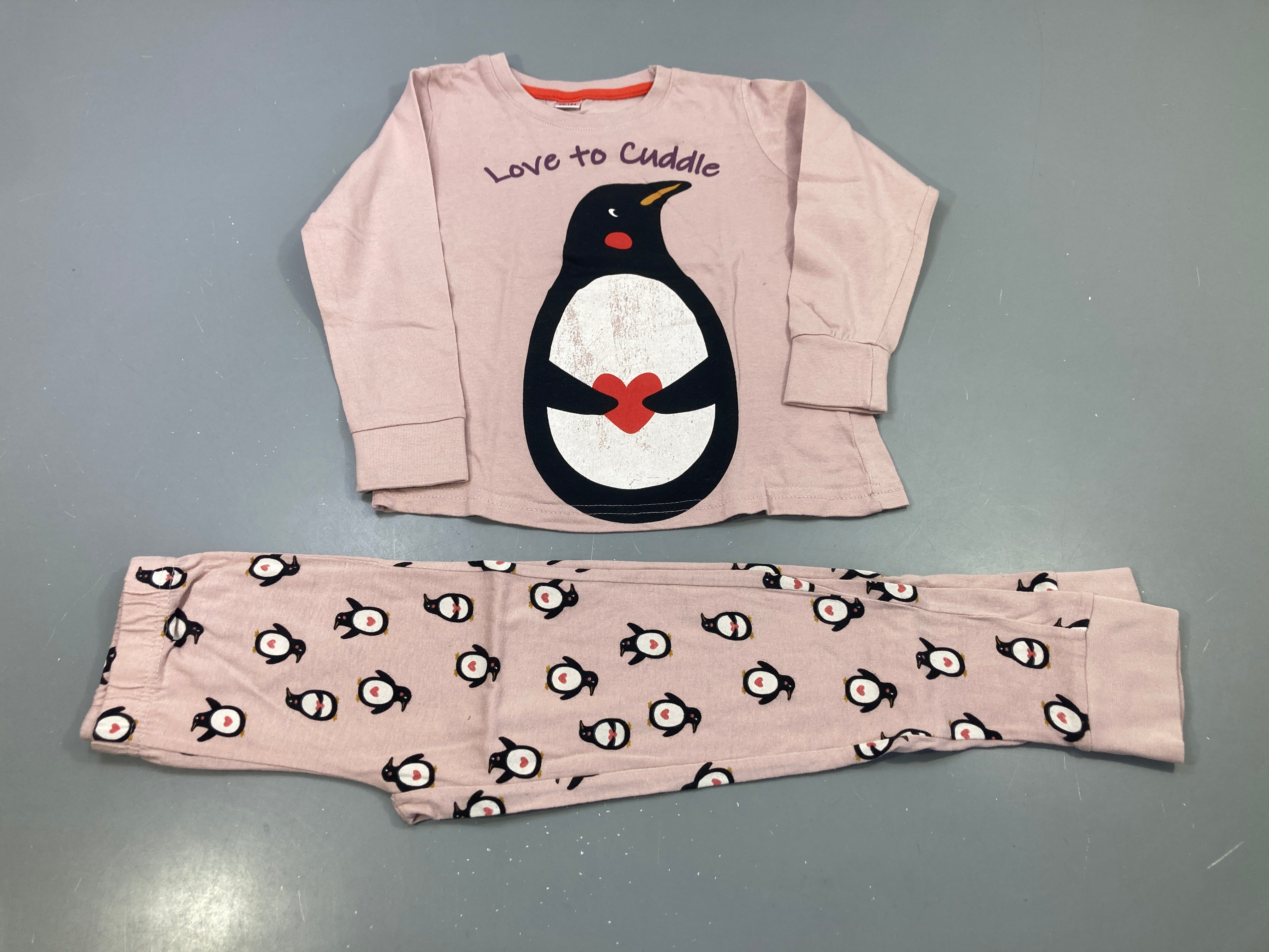 Pyjama 2pcs rose imprimé pingouins Love to Cuddle