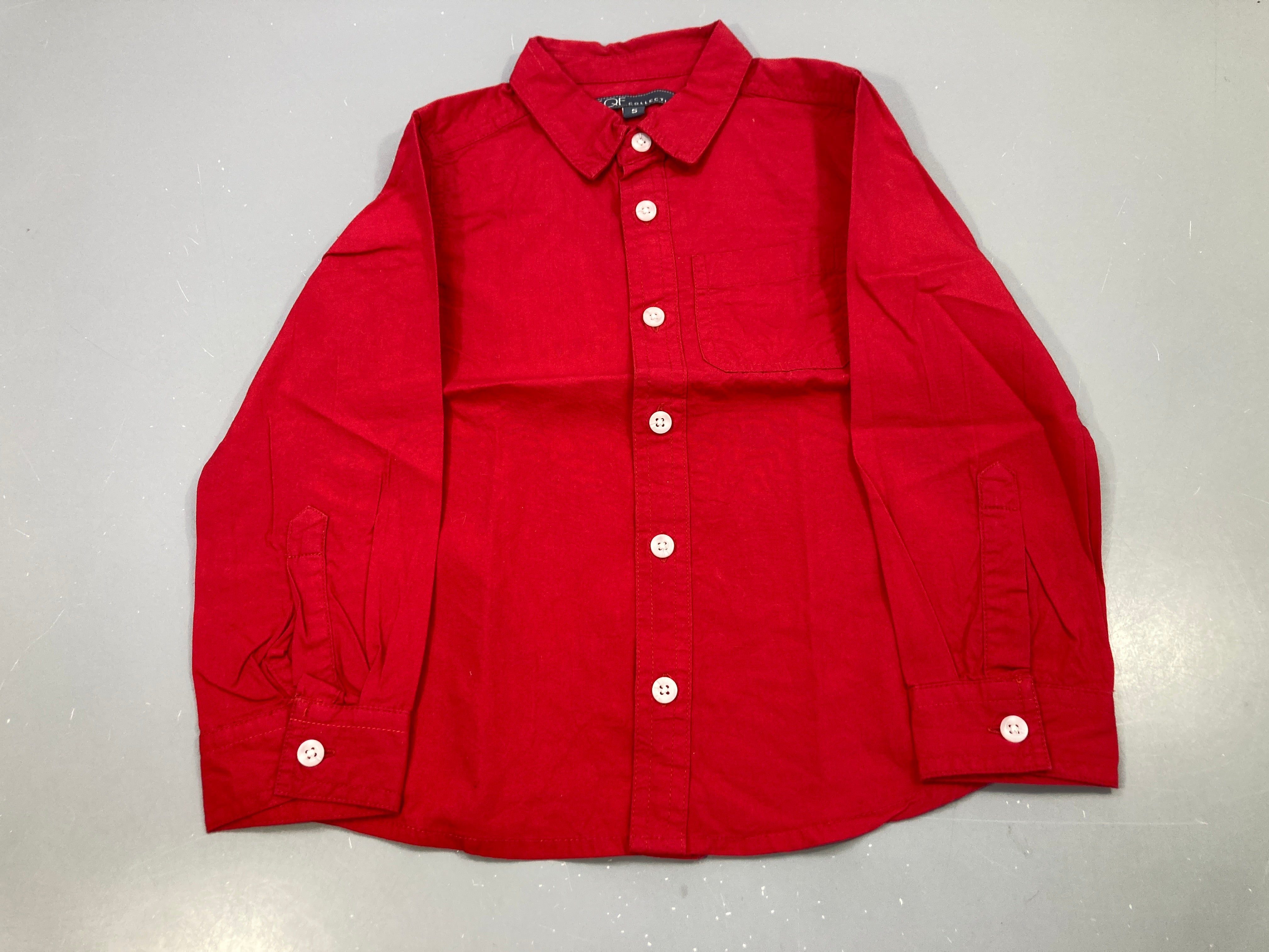 Chemise m.l rouge unie
