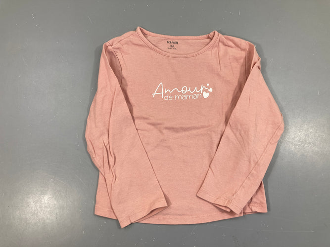 T-shirt m.l rose Amour, moins cher chez Petit Kiwi