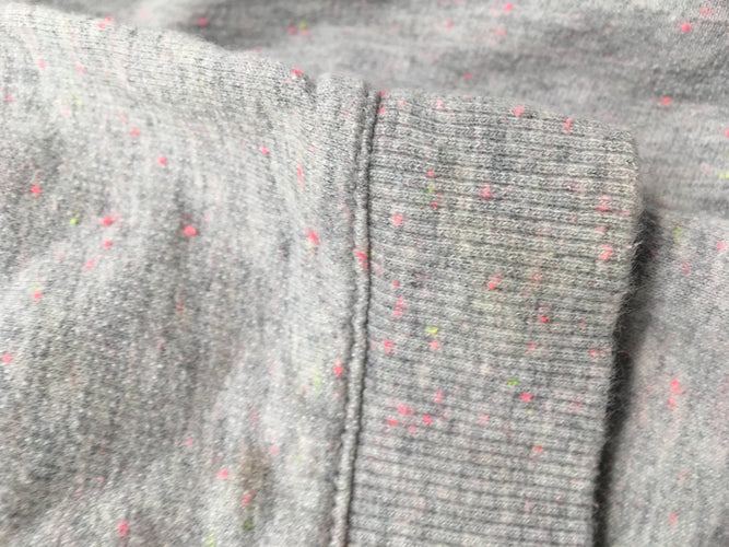 Sweat à pressions gris moucheté rose jaune pélican, moins cher chez Petit Kiwi