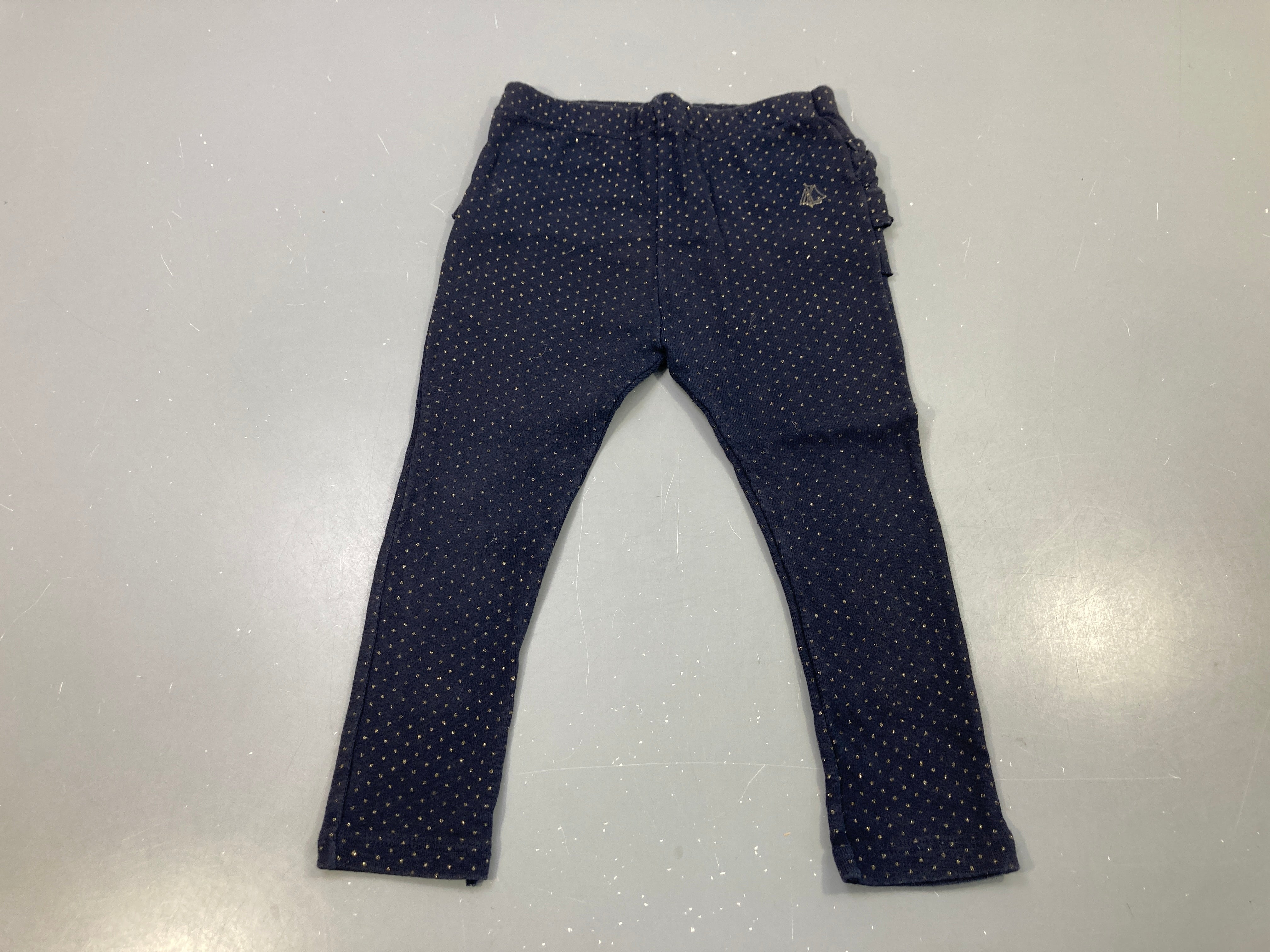 Legging marine pois dorés
