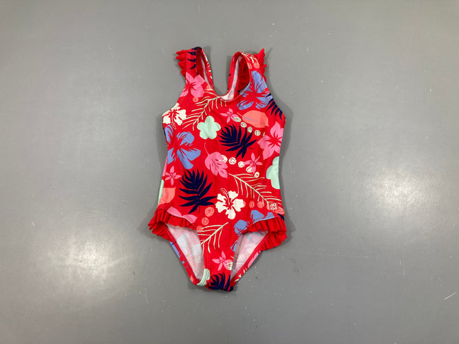 Maillot corail fleurs, Aqua Schiesser, moins cher chez Petit Kiwi
