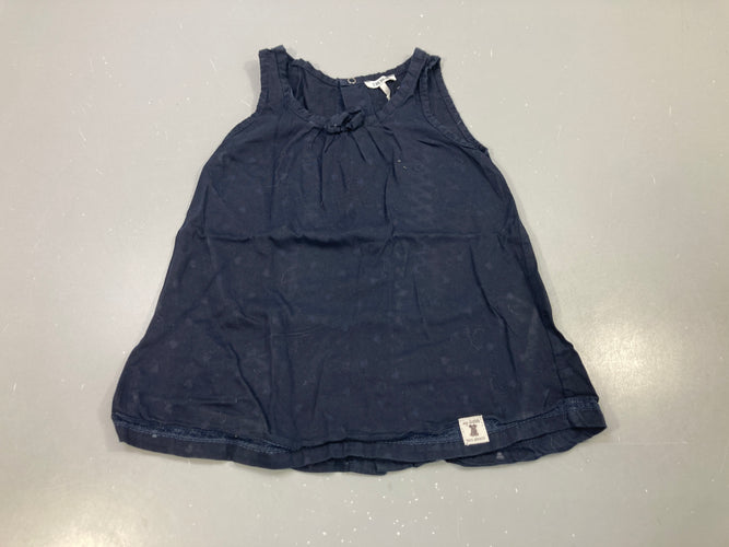 Robe s.m marine, nœud, moins cher chez Petit Kiwi