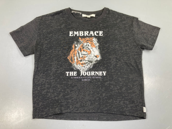 T-shirt m.c noir camoflage Tigre Embrace, moins cher chez Petit Kiwi