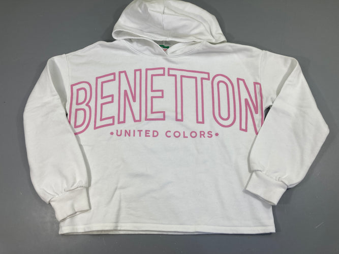 Sweat blanc Benetton, moins cher chez Petit Kiwi