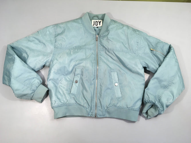 Veste bomber zippée bleu clair JDY, moins cher chez Petit Kiwi