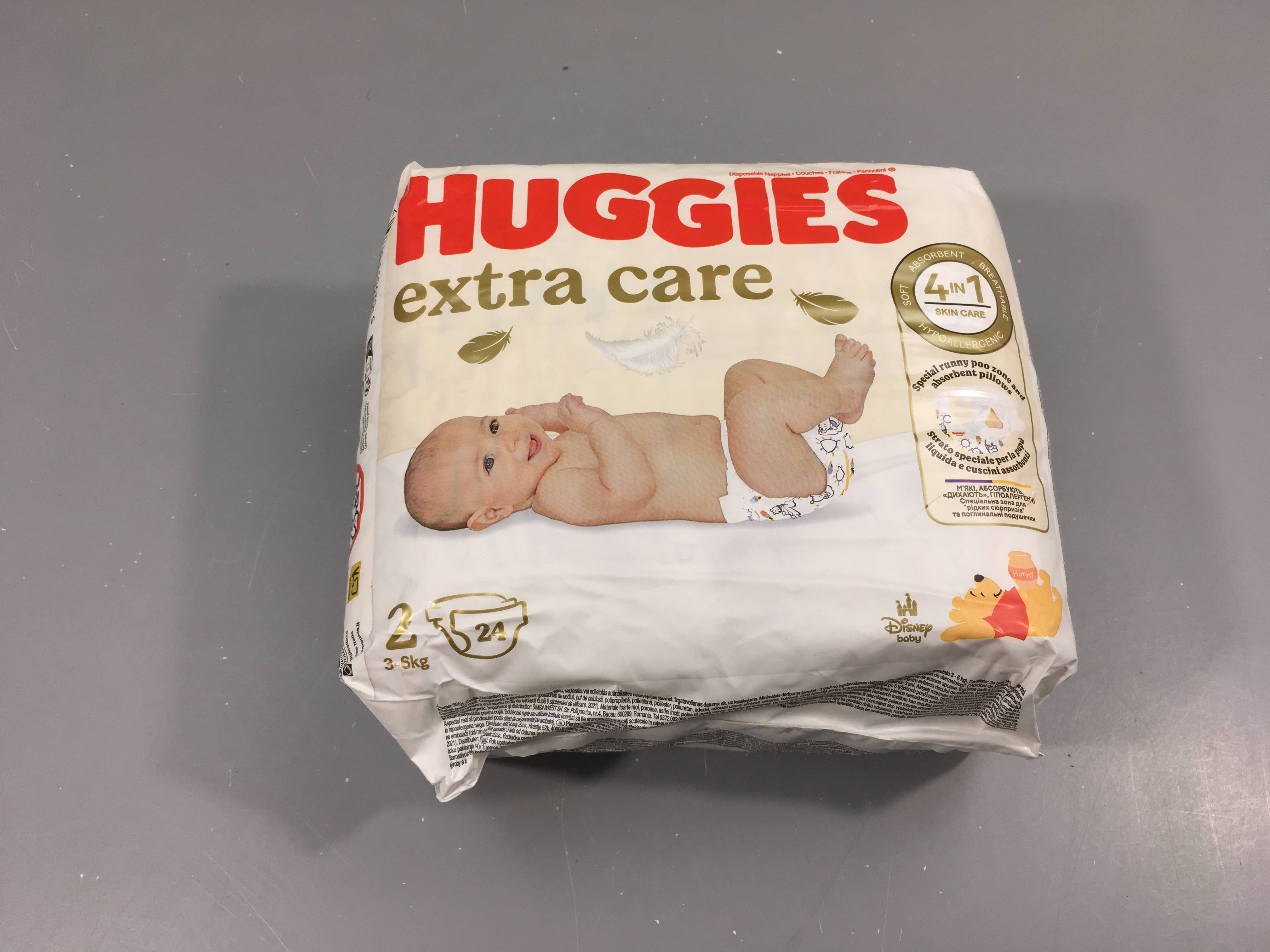 NEUF couches extra care taille 2 3-6kg, HUGGIES