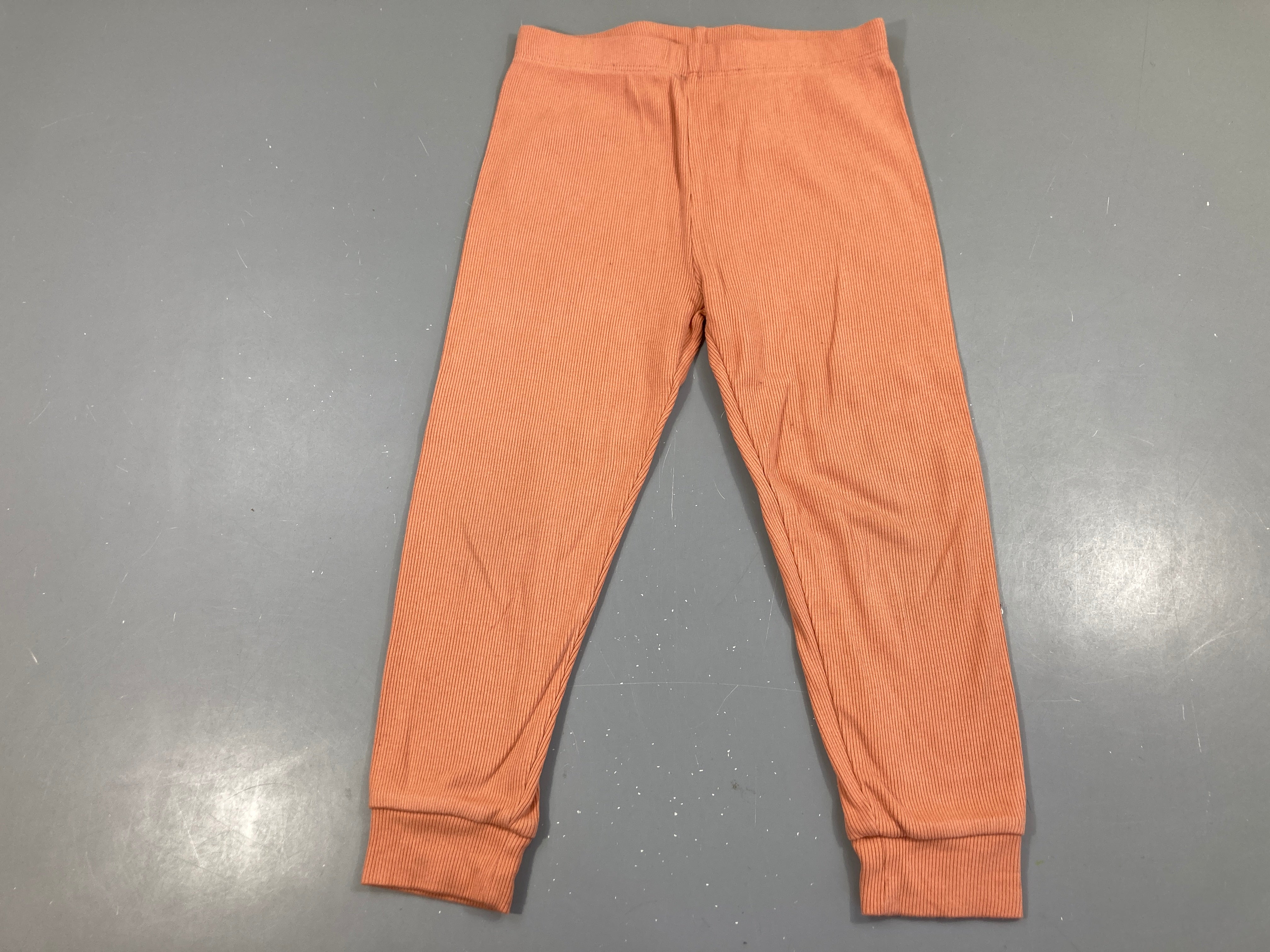 Pantalon molleton côtes orange