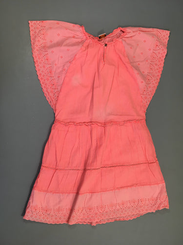 Robe m.c rose néon effet délavé dentelle, moins cher chez Petit Kiwi
