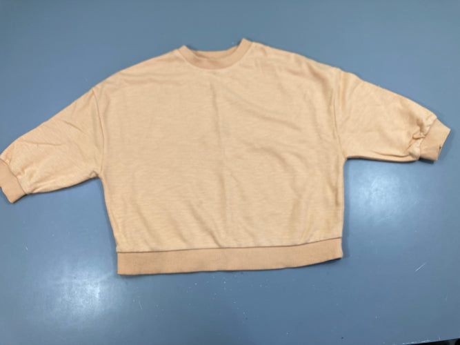 Sweat oversize orange flammé, moins cher chez Petit Kiwi