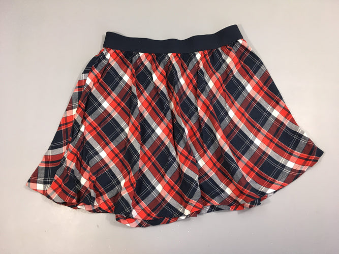 Jupe carreaux bleu/rouge/blanc taille élastique, moins cher chez Petit Kiwi