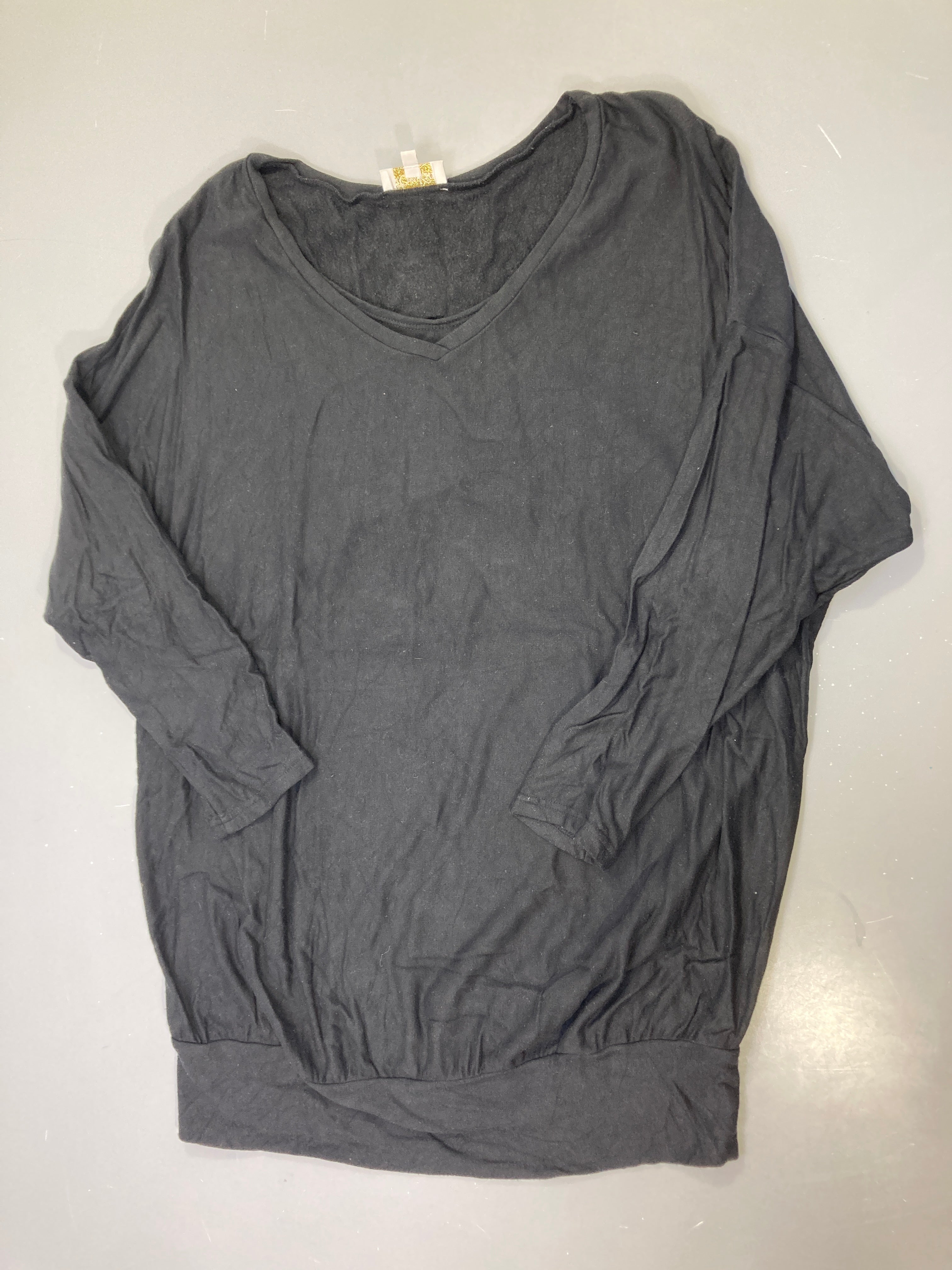 Blouse chaude d'allaitement m.l noir col V