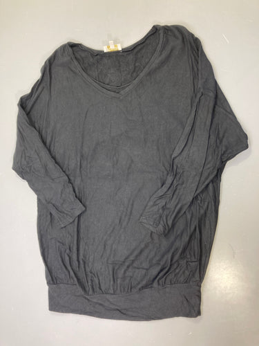 Blouse chaude d'allaitement m.l noir col V, moins cher chez Petit Kiwi
