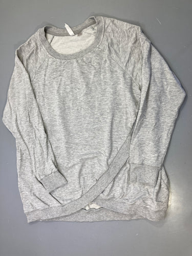 Sweat gris clair chiné, croisé allaitement, Séraphine, moins cher chez Petit Kiwi