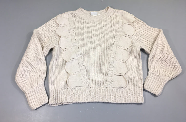 Pull mailles écru, légèrement bouloché, Vila, moins cher chez Petit Kiwi
