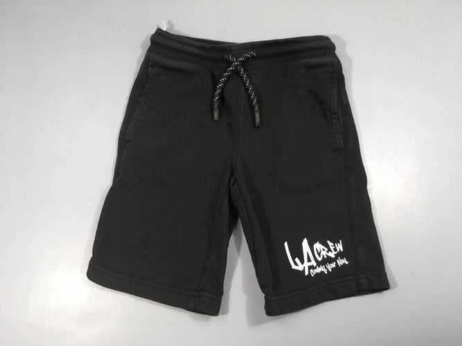 Short de sport molleton noir La crew, moins cher chez Petit Kiwi