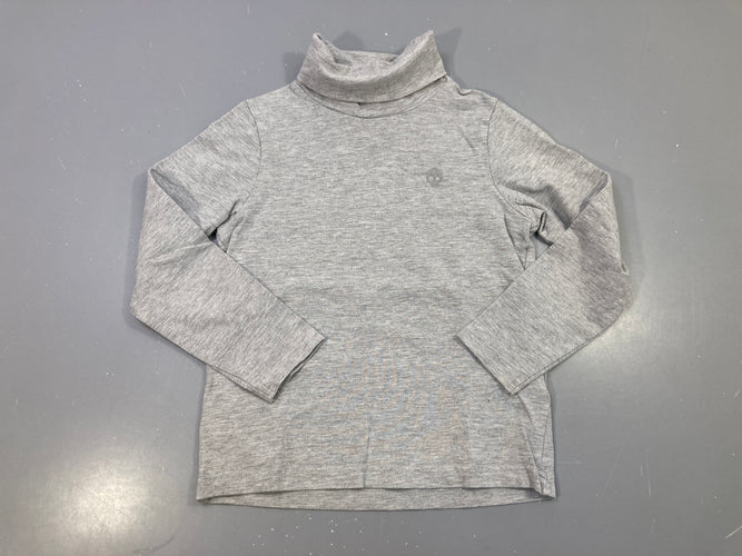 T-shirt m.l col roulé gris chiné tête de mort, moins cher chez Petit Kiwi
