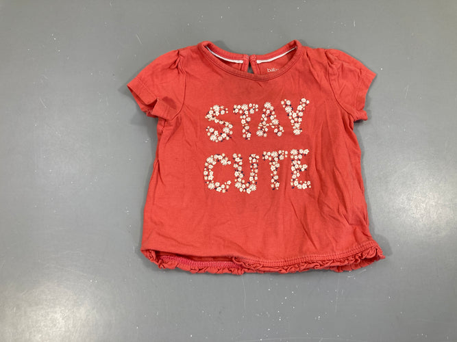 T-shirt m.c rose Stay, moins cher chez Petit Kiwi
