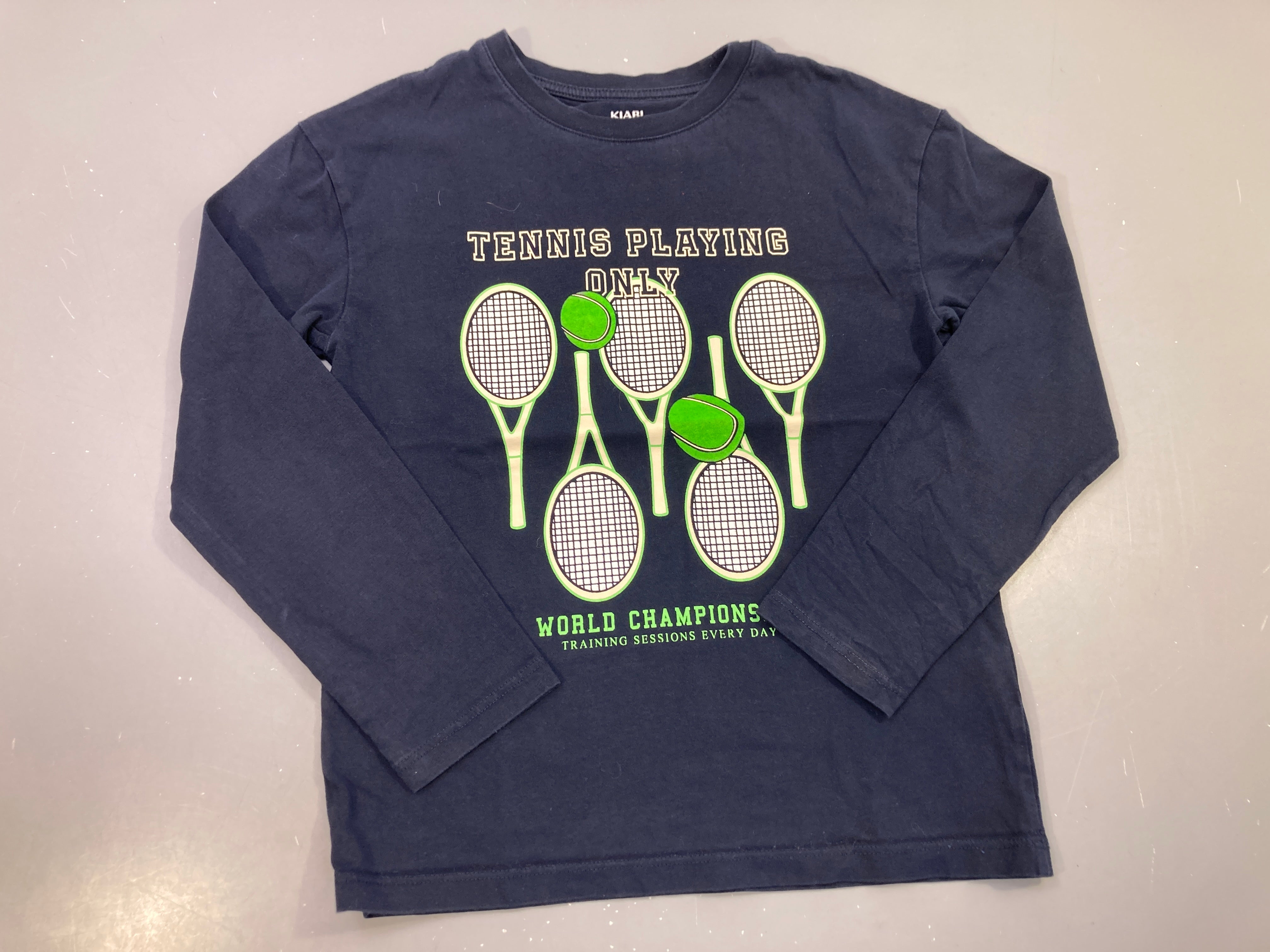 T-shirt m.l bleu marine, tennis playing only