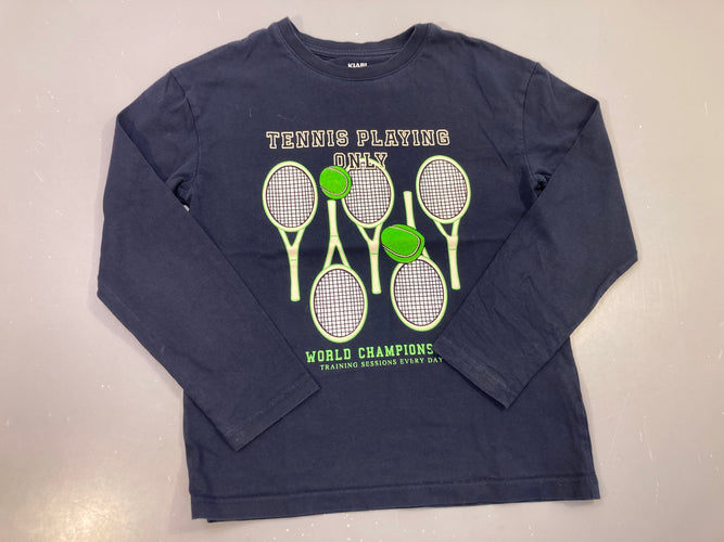 T-shirt m.l bleu marine, tennis playing only, moins cher chez Petit Kiwi