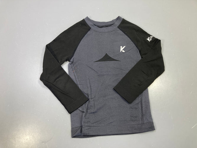 T-shirt m.l thermique gris/noir imprimé montagne Bouloché, moins cher chez Petit Kiwi