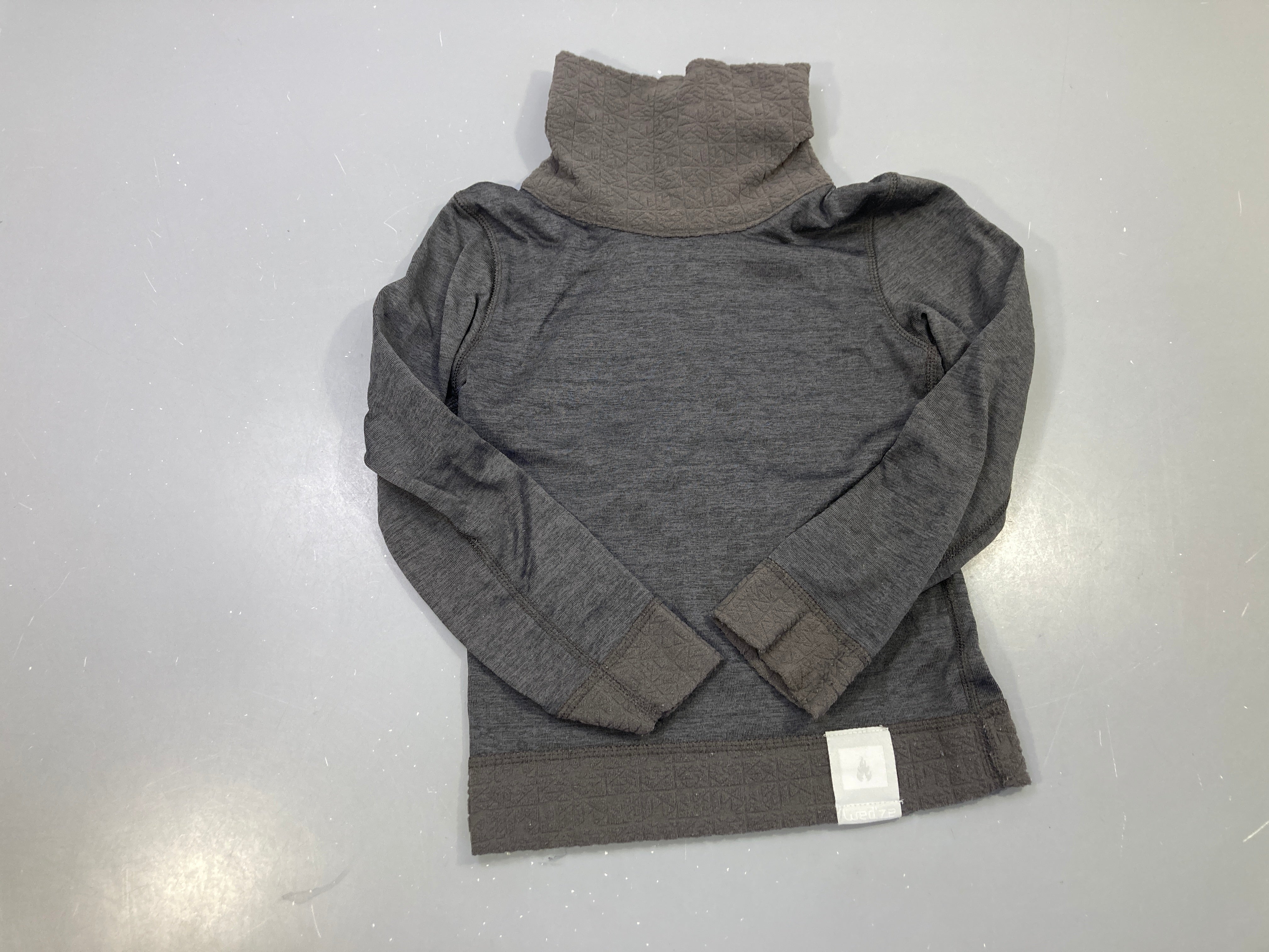 T-shirt m.l thermique col roulé gris Wed'ze