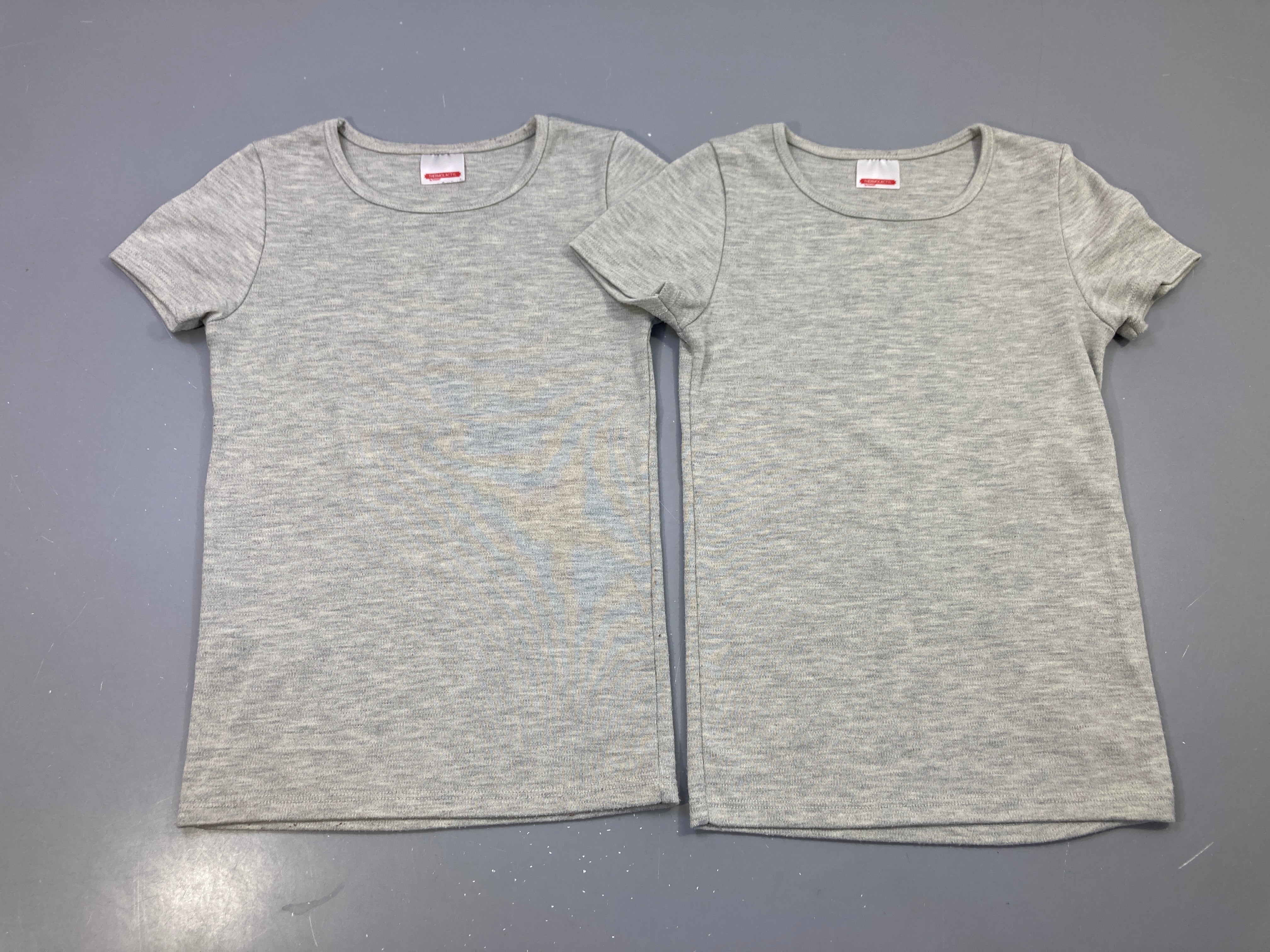 2 T-shirt m.c gris chiné, Thermolactyl
