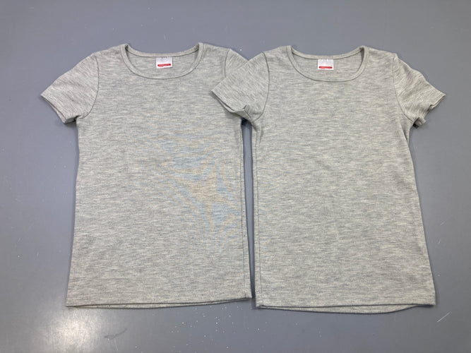 2 T-shirt m.c gris chiné, Thermolactyl, moins cher chez Petit Kiwi