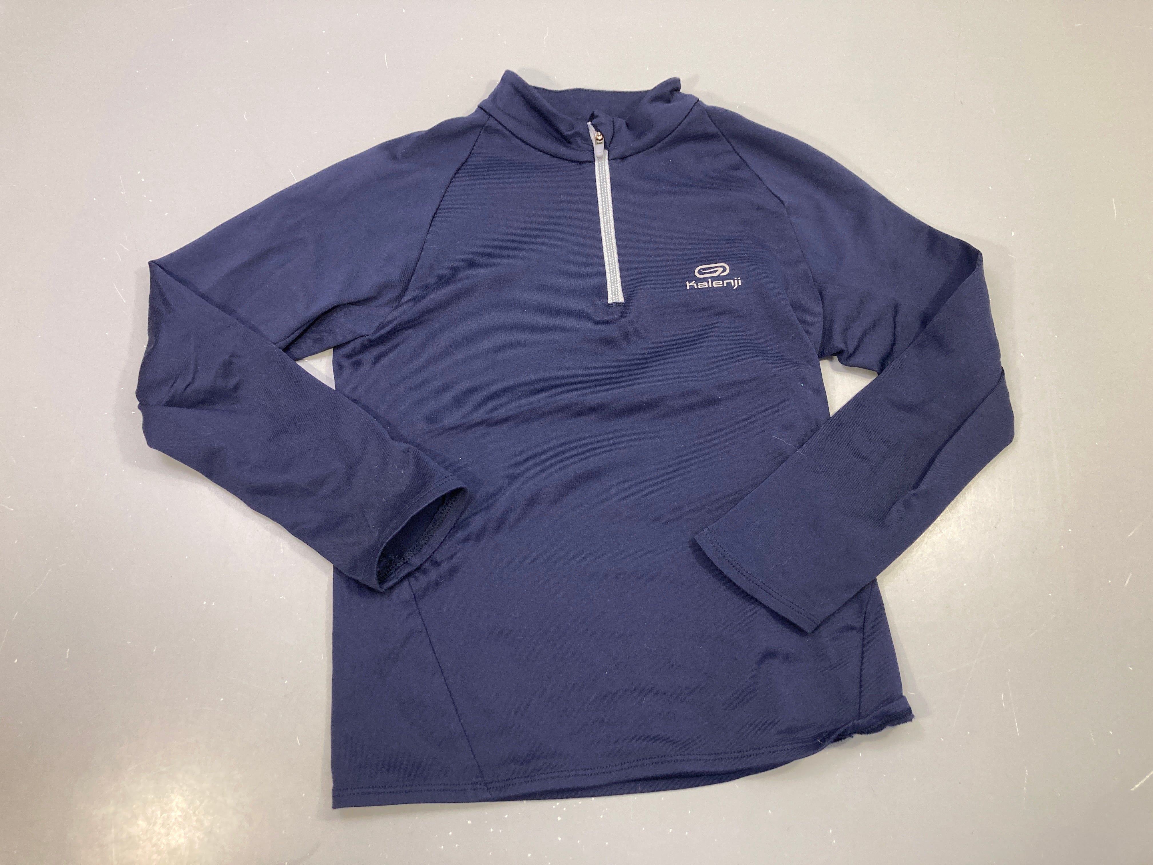 T-shirt m.l de sport bleu marine, Kalenji