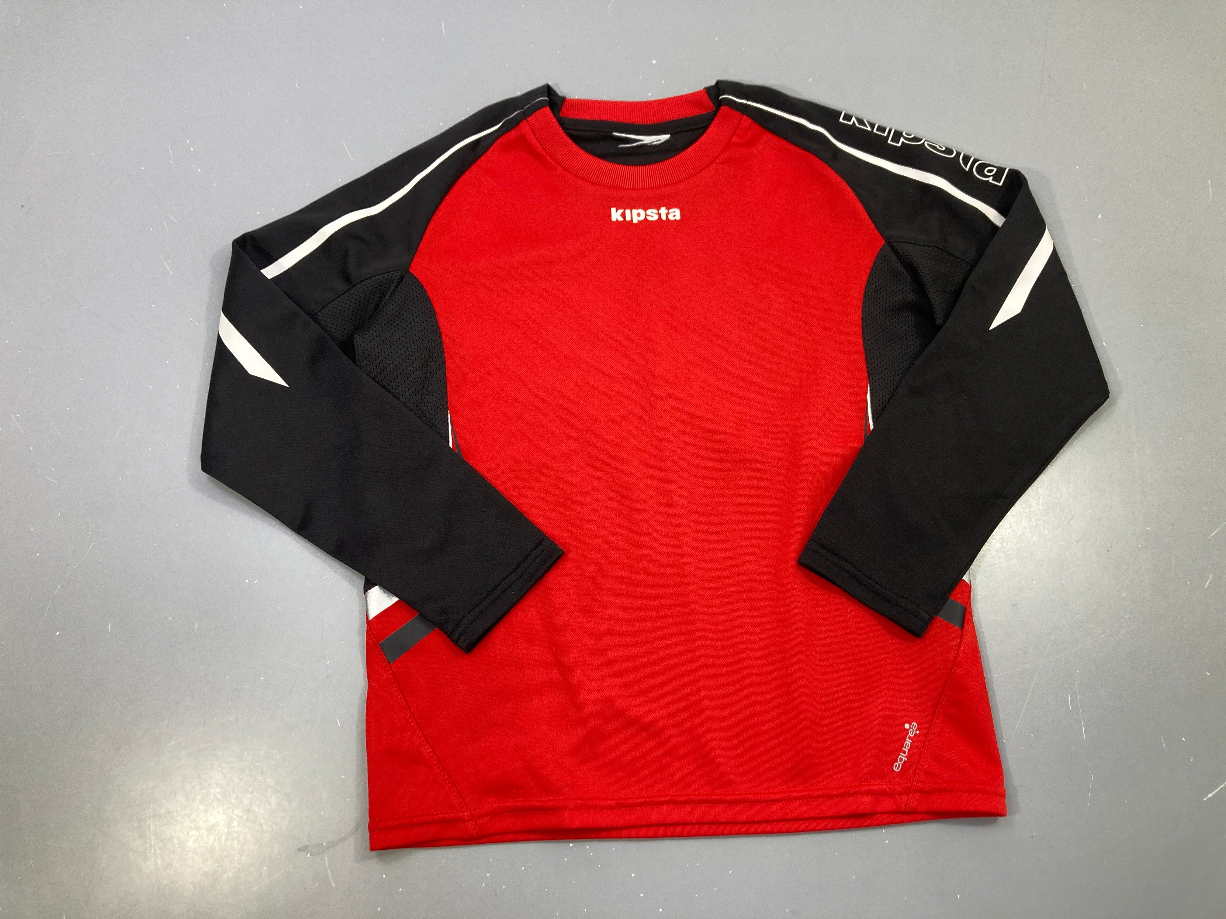Maillot m.l rouge/noir gardien, Kipsta Qques accrocs