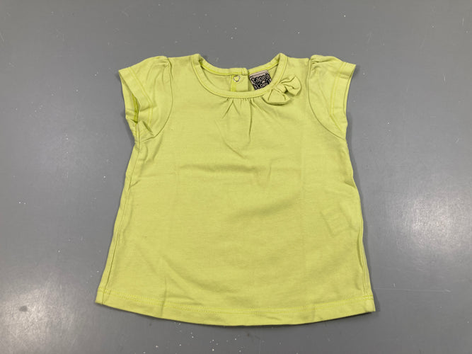 T-shirt m.c jaune noeud, moins cher chez Petit Kiwi
