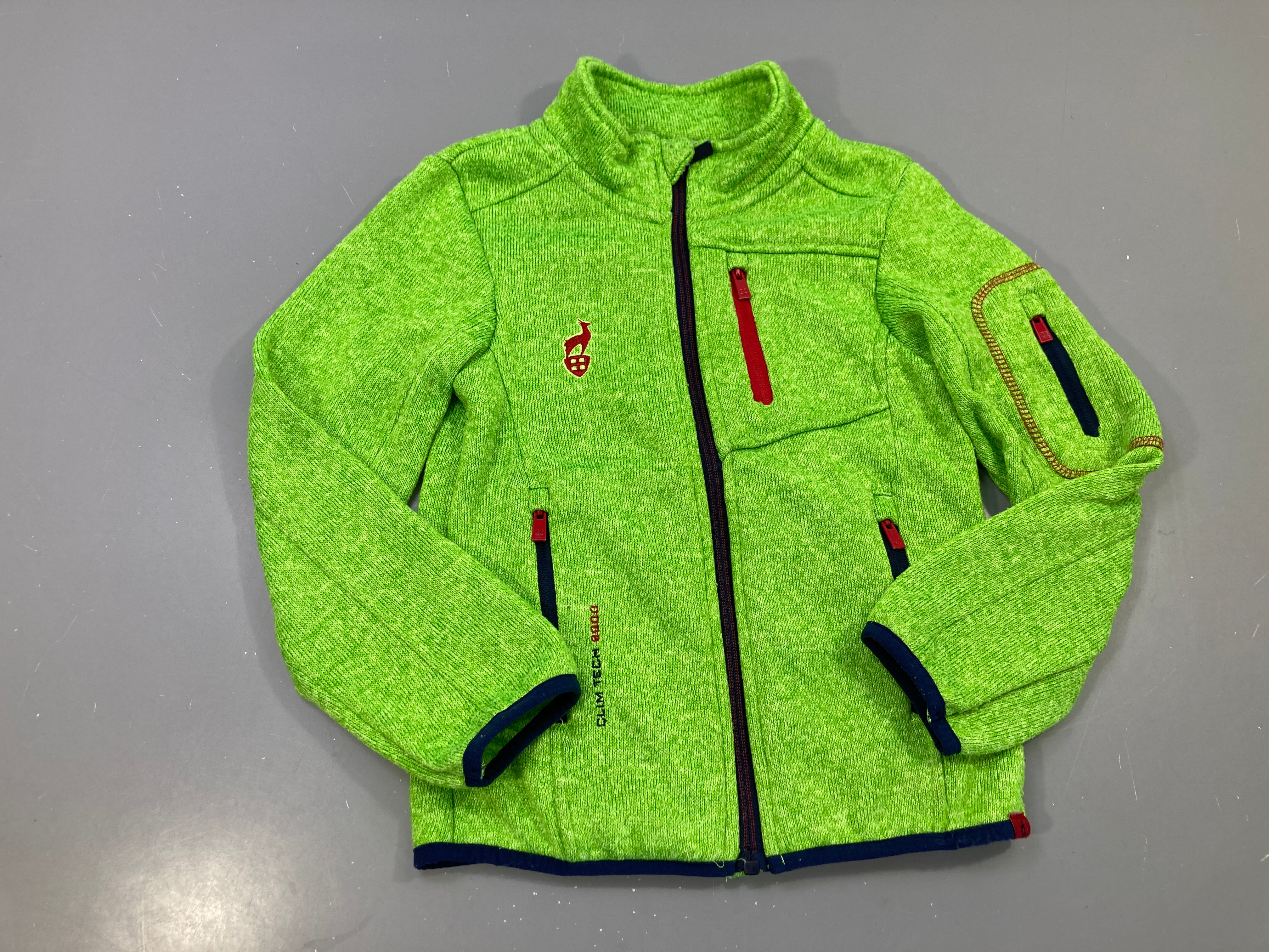 Gilet zippé vert fluo bouloché bAulp
