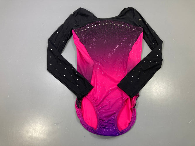 Maillot m.l noir rose violet dégradé sequins strass, moins cher chez Petit Kiwi