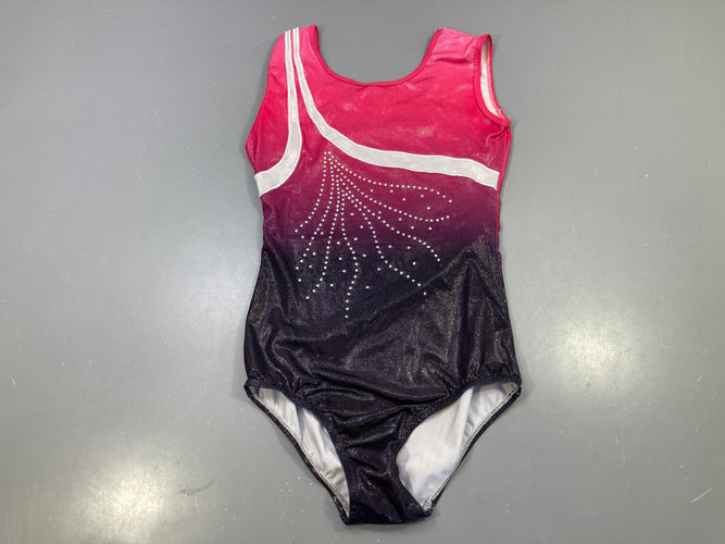 Maillot s.m rose violet dégradé sequins bande blanche strass, moins cher chez Petit Kiwi