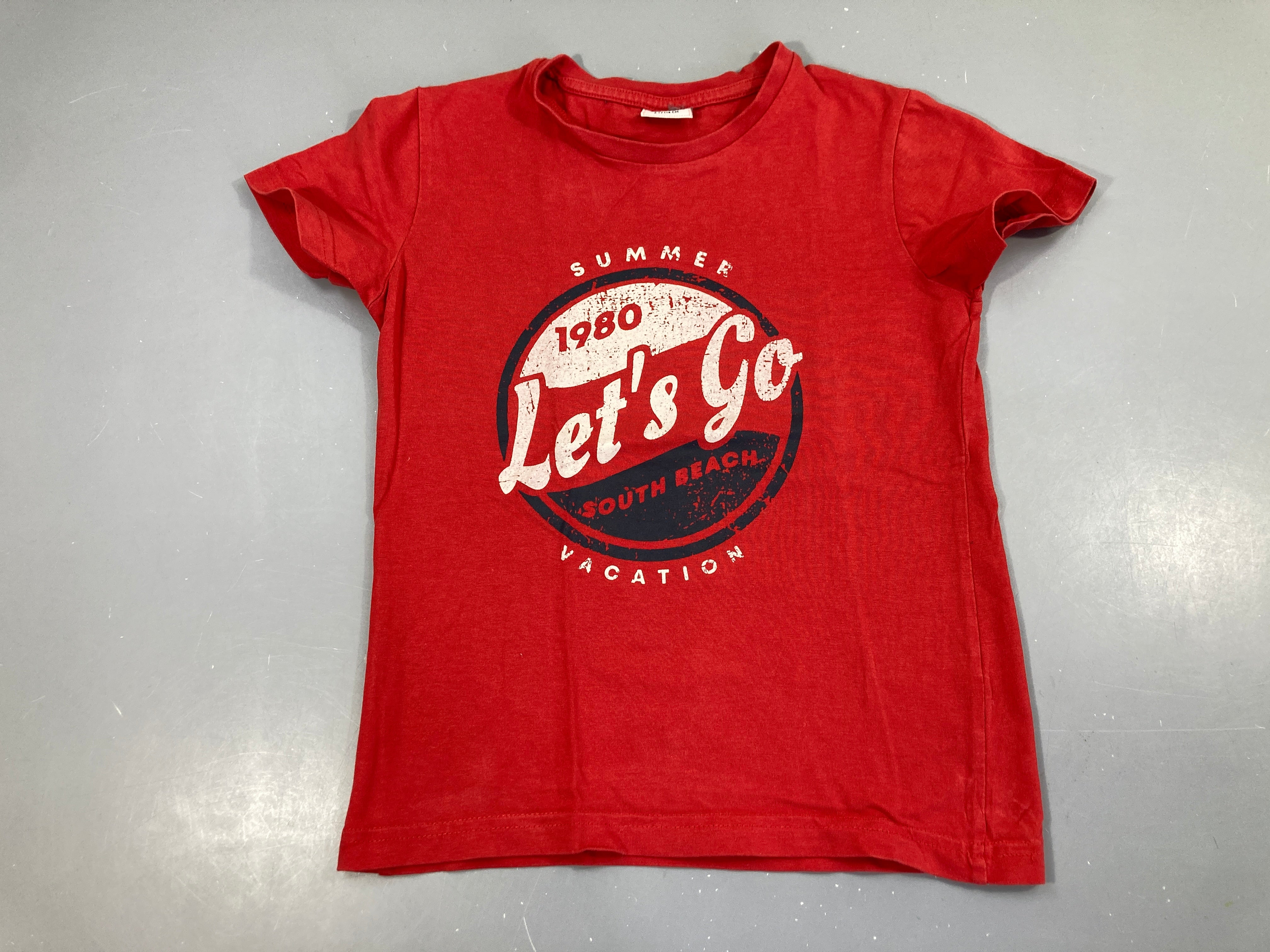 T-shirt m.c rouge Let's go