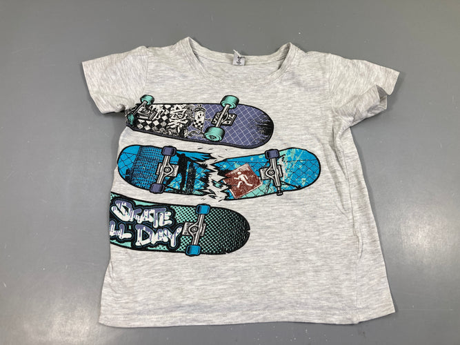 T-shirt m.c gris chiné skate, moins cher chez Petit Kiwi