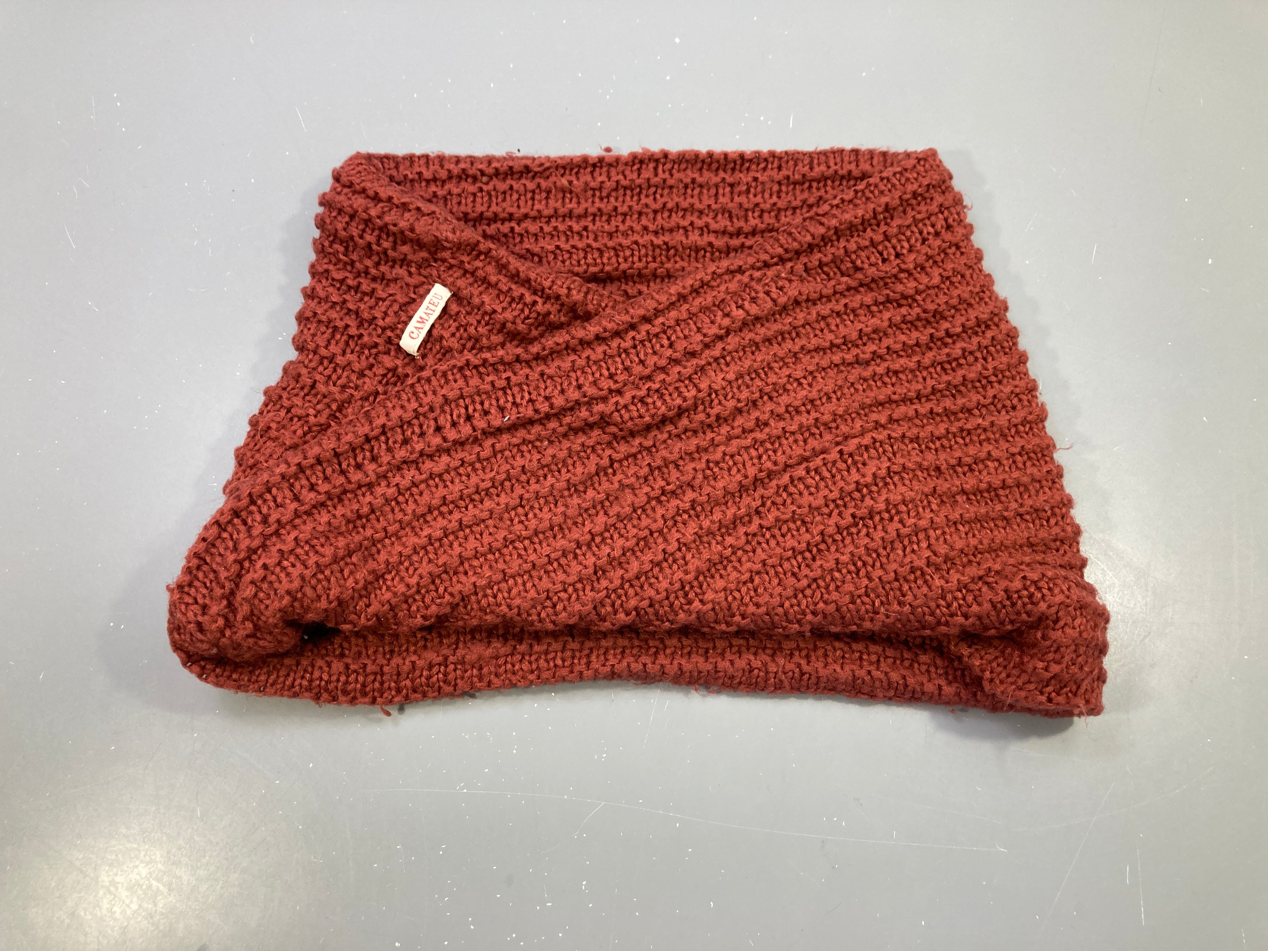 Snood tricot rouille, Camaieu