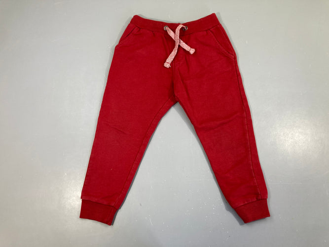 Pantalon molleton rouge, moins cher chez Petit Kiwi